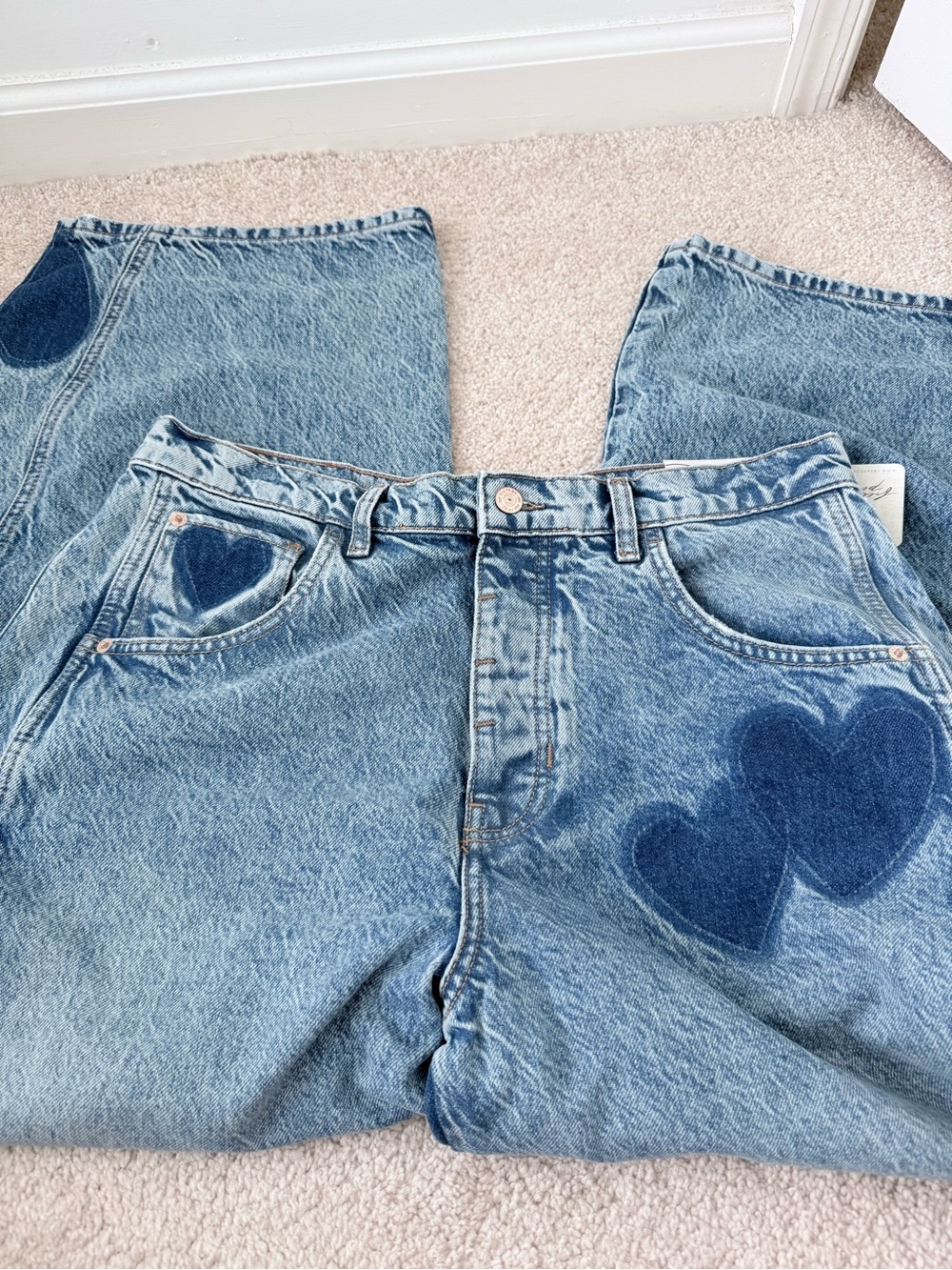 Free People Good Luck Shadow Patch Jeans in Change of Heart Wash - Picture 15 of 15